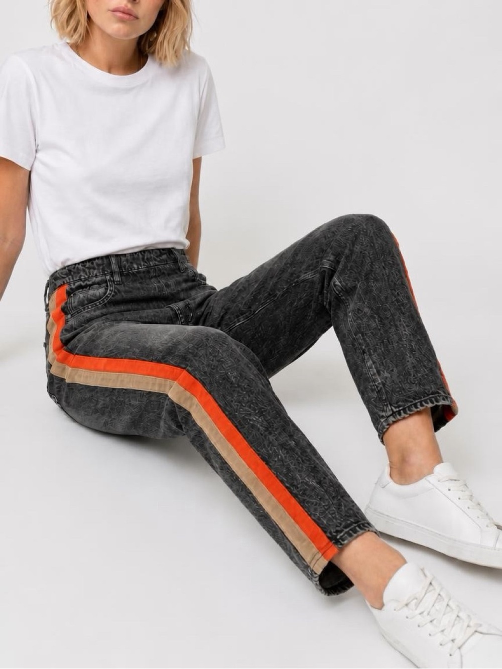 rag & bone Miramar Sport Stripe Track Pant Size L